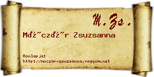 Móczár Zsuzsanna névjegykártya