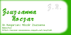 zsuzsanna moczar business card