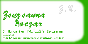 zsuzsanna moczar business card